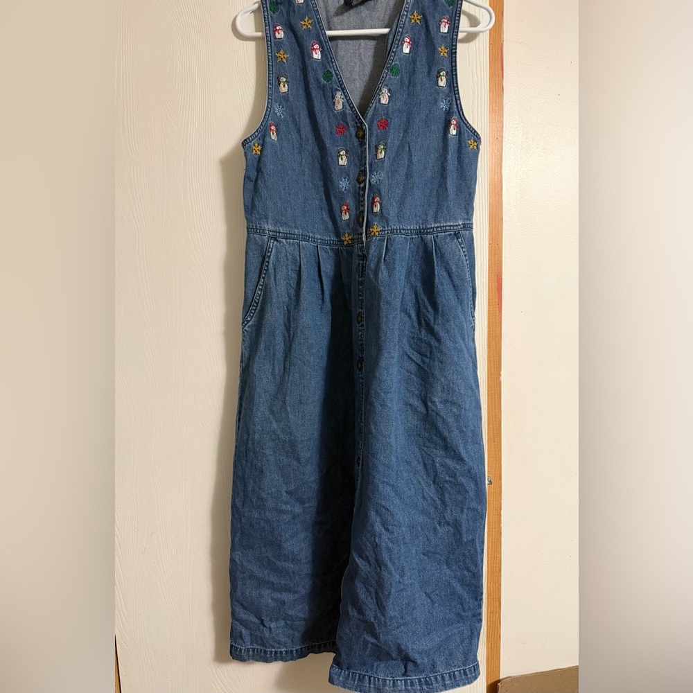 Denim Cottage Core / Grandma Core / Vintage Teacher Dress